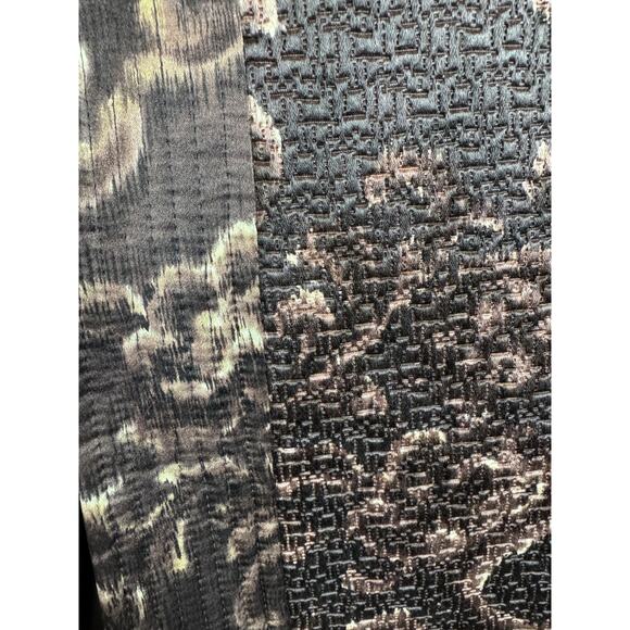 LINDA ALLARD ELLEN TRACY brown cotton silk quilted open front jacket blazer 8 - Picture 4 of 9